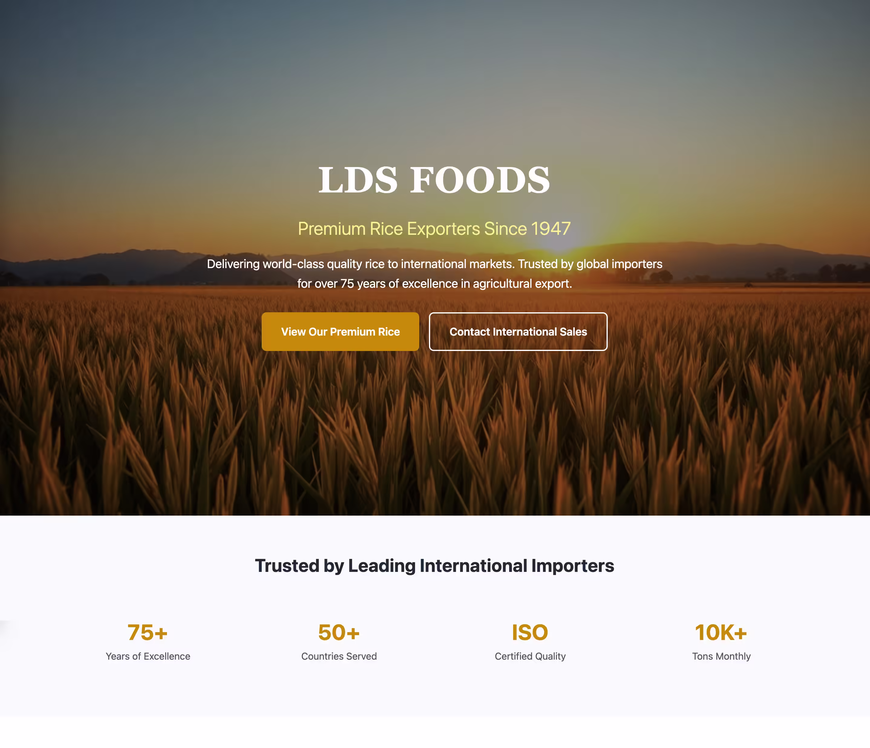 LDS Foods - Premium Rice Exporters